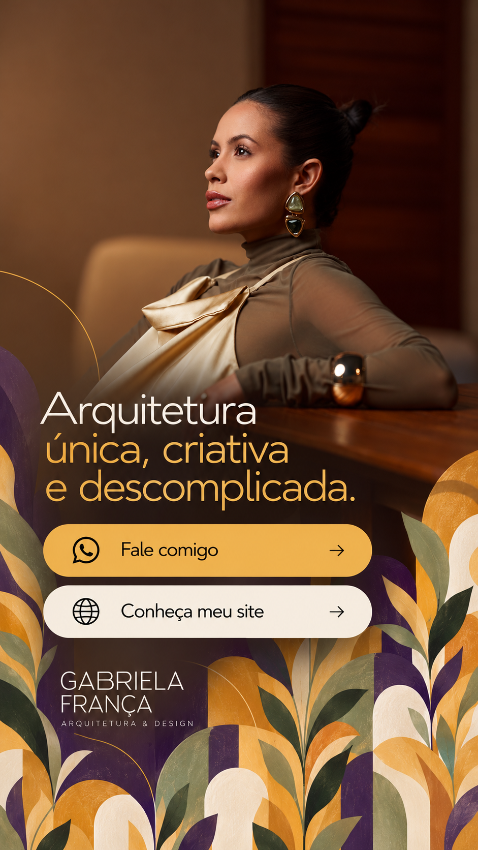 Gabriela França. Arquitetura única, criativa e descomplicada. Fale comigo pelo WhatsApp ou conheça meu site.
